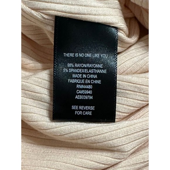 AFRM Torino Lined Maxi Bodycon Pencil Skirt Ribbed Knit Stretch Cream‎ Tan NWT S - Picture 6 of 8